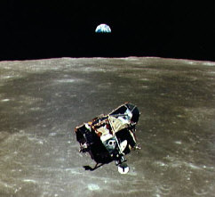 Earthrise from Apollo 11