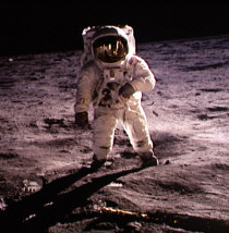 Astronaut Aldrin man on the moon