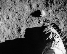 Neil Armstrong moon footprint