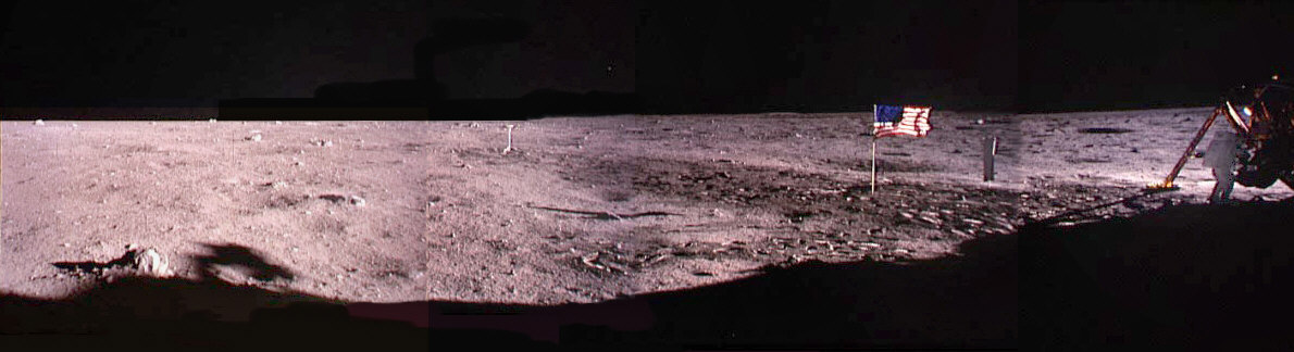 panoramic view lunar surface